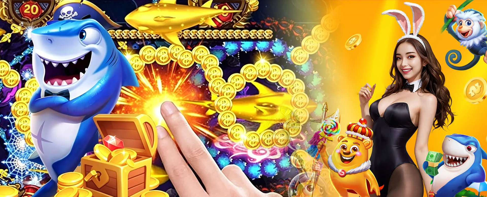 Slotvip Poker main image, showing diverse online poker tables and players